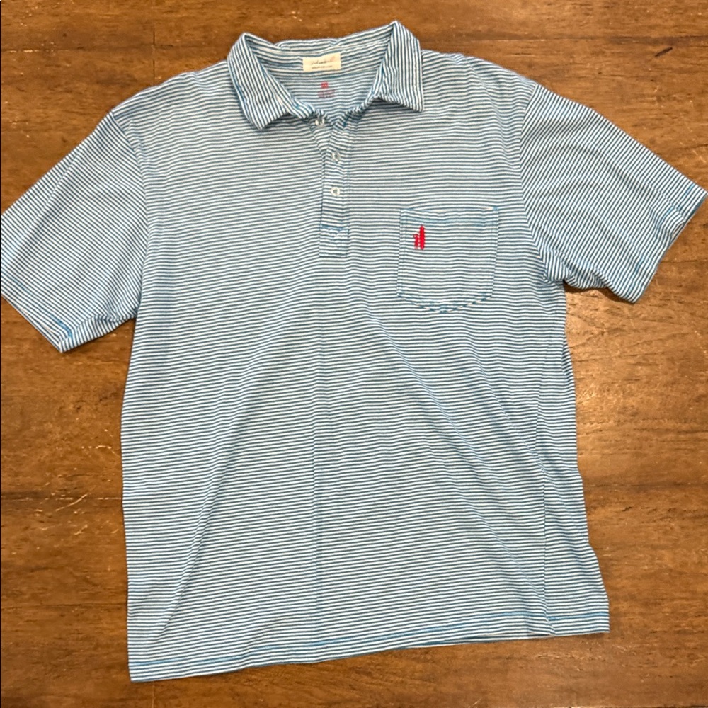johnnie-O original 4-button stripe Polo with Pocket